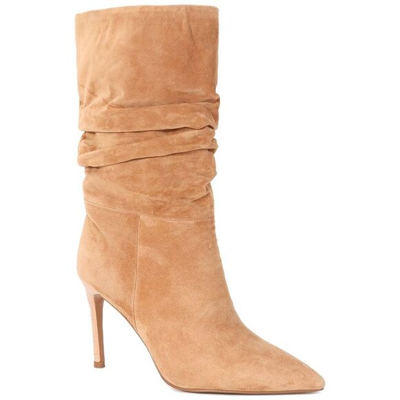Tiffany & Fred Paris Suede Slouchy Boot Beige